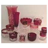 Varied Cranberry Glass Selection