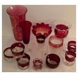 Varied Cranberry Glass Selection