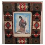Native American Arts & Crafts Collection including a Vintage Hand Woven Native American Tray