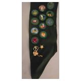 Vintage Girl Scout Sash & Camping Cutlery