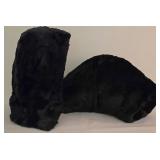 Vintage Faux Fur Hood & Muff Set