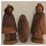 Vintage Ecuadorian Carved Wooden Figures