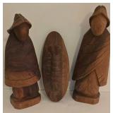 Vintage Ecuadorian Carved Wooden Figures