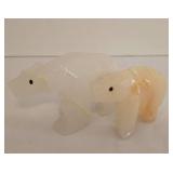 Collection of Carved Stone & Ceramic Bear Figures