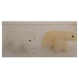 Collection of Carved Stone & Ceramic Bear Figures