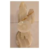 Vintage Carved Bookends & Onyx Decor