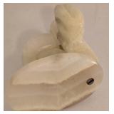 Vintage Carved Bookends & Onyx Decor