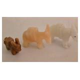 Vintage Carved Bookends & Onyx Decor