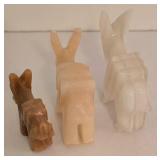 Vintage Carved Bookends & Onyx Decor