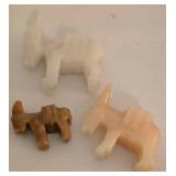 Vintage Carved Bookends & Onyx Decor