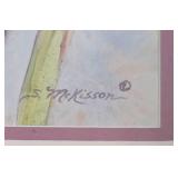 Lovely Signed S. McKisson Floral Watercolor
