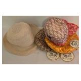 Cute Vintage DKNY Sunhat & Trio of Mr. John Fabric Hats
