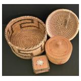 Collection of Ethnic Woven Baskets