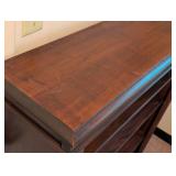 Vintage Mahogany Bookshelf with Fluted Column Details