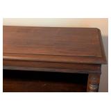 Vintage Mahogany Bookshelf with Fluted Column Details