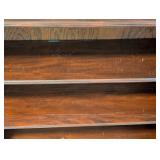 Vintage Mahogany Bookshelf with Fluted Column Details