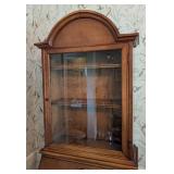 Vintage Maple Display Secretary Hutch