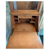 Vintage Maple Display Secretary Hutch