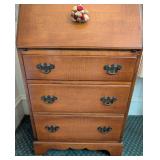 Vintage Maple Display Secretary Hutch