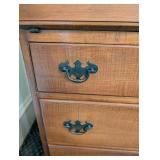 Vintage Maple Display Secretary Hutch