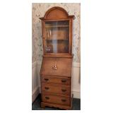 Vintage Maple Display Secretary Hutch
