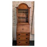 Vintage Maple Display Secretary Hutch