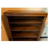 Vintage Mahogany Bookshelf with Fluted Column Details