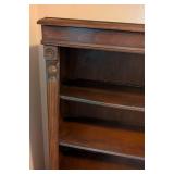 Vintage Mahogany Bookshelf with Fluted Column Details