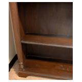 Vintage Mahogany Bookshelf with Fluted Column Details