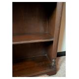 Vintage Mahogany Bookshelf with Fluted Column Details