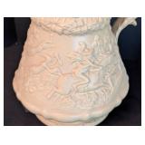 Pair of Antique Ridgway Pottery Drab Ware Pitchers