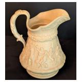 Pair of Antique Ridgway Pottery Drab Ware Pitchers