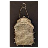 Antique Gorham Monogrammed Sterling Silver and Mesh Handbag