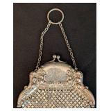 Antique Gorham Monogrammed Sterling Silver and Mesh Handbag