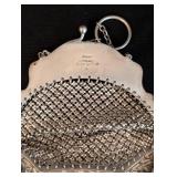 Antique Gorham Monogrammed Sterling Silver and Mesh Handbag