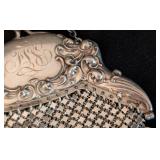 Antique Gorham Monogrammed Sterling Silver and Mesh Handbag