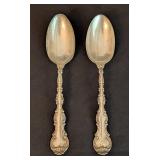 Pair of Vintage Gorham Strasbourg Sterling Silver Serving Spoons