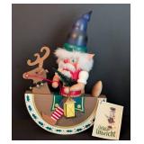 Signed Christian Ulbricht Rocking Reindeer and Santa