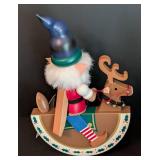 Signed Christian Ulbricht Rocking Reindeer and Santa