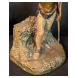 Pair of Vintage Painted Native American Scout Bookends / Pair of Vintage Indian Scout Bookends