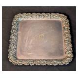 Vintage Monogrammed Tiffany and Co. Silver Plated Platter