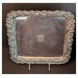 Vintage Monogrammed Tiffany and Co. Silver Plated Platter