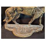Pair of Antique Brass German Shepherd Bookends by Spencer Foundry