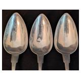 Antique Sterling Silver Spoons including Antique Matthew Miller Sterling Silver Teaspoons