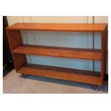 Mid Century Three Tiered Wood Bookcase