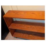 Mid Century Three Tiered Wood Bookcase