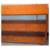Mid Century Three Tiered Wood Bookcase