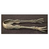 Pair of Vintage Sterling Silver Claw Foot Relish / Pickle Tongs