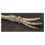 Pair of Vintage Sterling Silver Claw Foot Relish / Pickle Tongs