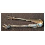 Pair of Vintage Sterling Silver Claw Foot Relish / Pickle Tongs